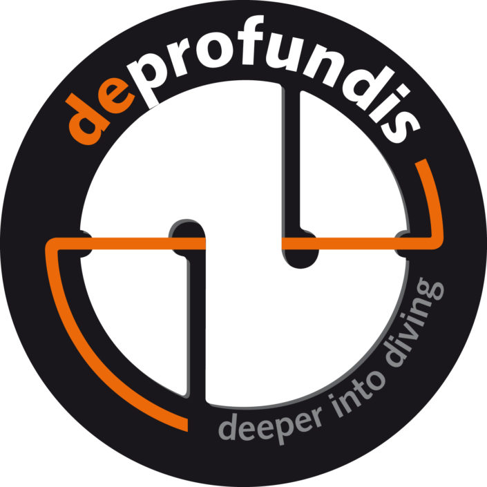 Logo Deprofundis circular (fondo negro)